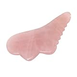 FIXOSHEE Therapeutische Gua Sha Schabplatte aus Natürlichem Rosenquarz Tiefenwirksames Massage tool zur Schmerzlinderung Hautschonend mit Glatten Kanten Fördert Durchblutung und Hautpflege