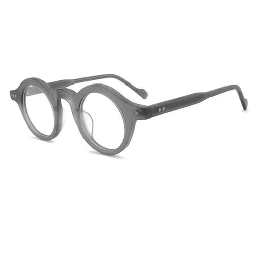 Lunettes rondes en acétate monture hommes dames rétro avec rivets de qualité