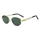 Cadre en métal ovale rétro : le cadre ovale rétro, le contour classique peuvent modifier différentes formes de visage, et les branches métalliques accrocheuses mettent en valeur les caractéristiques de conception des lunettes. Il peut être assorti à une variété de vêtements différents. C'est un bon choix pour les accessoires quotidiens à la mode.