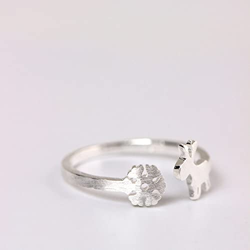 Bague ajustable femme élan brossé design classique haut de gamme - 2