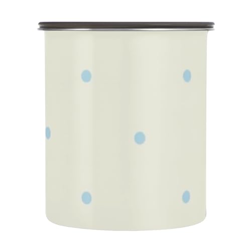 Contenedor de café con diseño azul de acero inoxidable