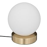 Coloris : Blanc Atmosphera Créateur d\'intérieur - Lampe Boule à Poser Déco Dris 16cm Blanc & Or