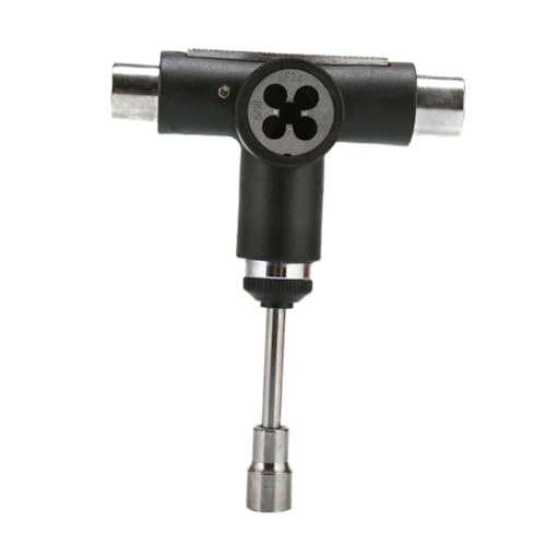 VINTORKY One Multifunctional Skateboard T Tool Set Lightweight and Portable Tool for Skateboards Mini Skateboards and Cruisers Black Durable Heavy Duty