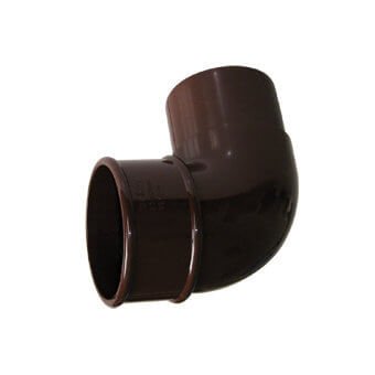 68mm Round Brown 90 Degree Downpipe Bend