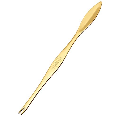 MagiDeal Forks Dishwasher Seafood Forks Lobster Picking Tool, Gold
