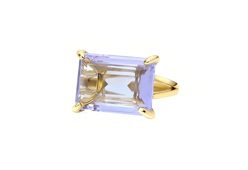 Bague tanzanite ajustable en argent pour peaux sensibles