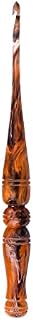 Ommi Ergonomic Handle Crochet Hooks | Handcrafted 7 Crochet Hook | Knitting Needle, Craft Yarn Weave | Best Gift! (Orange & Black, 6 mm)