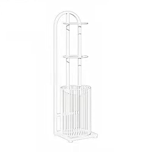 Support de rangement pour ballons de basket blanc compact pour optimiser l'espace au sol