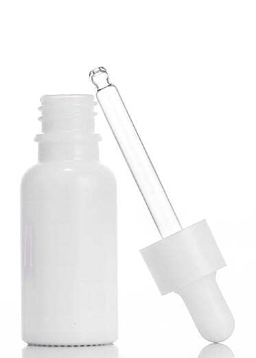 5/10/15/20/30/50/100ml Flacone contagocce vuoto Bianco Olio essenziale di vetro Aromaterapia Goccia liquida con flaconi per pipette Ricaricabili-20ml,bianco