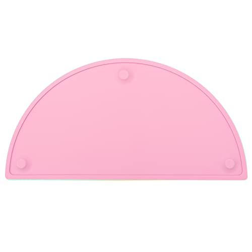 Image of GASARÉ, Extra Large 20 x 11 Inches, Silicone Placemats for Dining Table, Suction Cups, Raised Edges, Non-Slip, Food Grade, BPA Free, Dishwasher Safe, Pink