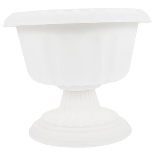 SUPVOX Pot de Fleurs Colonne Romaine Décorative pour Jardin et Balcon, Pot Hydroponique Blanc en Plastique Robuste, Design Vintage Européen pour Mariage et Décoration Extérieure