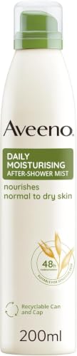 Aveeno Daily Moisturising After-Shower Mist Formulated With Oats Suitable For Sensitive Skin Non-Greasy Fast Absorbing Spray Locks In Moisture 48h 200ml
