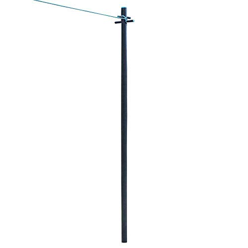 Srendi® 2.4m GARDEN WASHING POLE/prope line/Clothes Pole Included Washing Line and Ground Socket, Heavy Duty Washing Line Poles Set Dark Grey Teal, 2.4 m