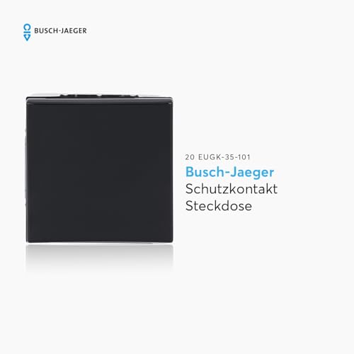 Prise de courant Busch-Jaeger 20EUGK-35-101 à clapet, finition premium durable