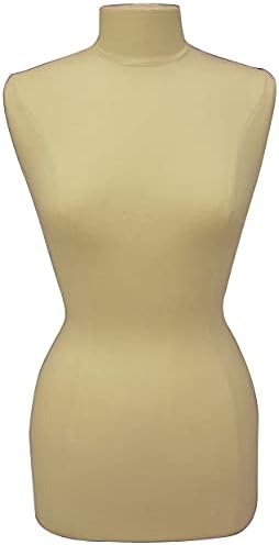 Miniatura 2 de (JF-F68W+BS-01NX) ROXYDISPLAY Female Body Form Size 6-8 with Tripod Natural Wood Base