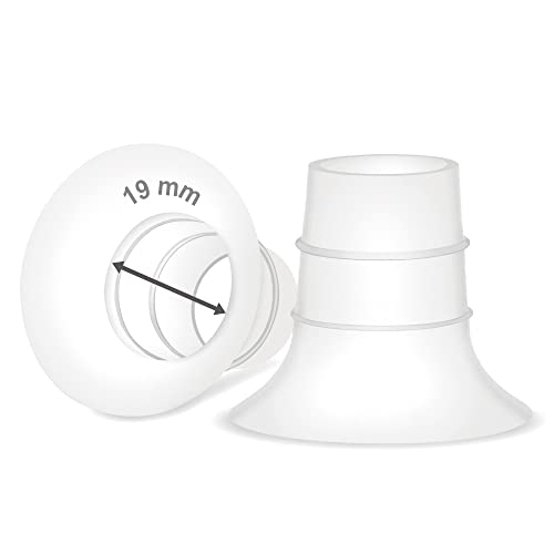 Image of Maymom 19mm Flange Insert Compatible with Elvie Single/Double Electric, Elvie Stride Cup (24mm), Compatible with Medela PersonalFit Flex Shield, Not Original Elvie Replacement Pump Parts