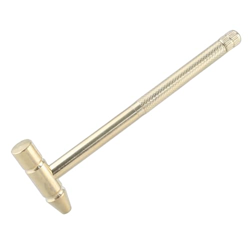 TingHaoO 6-in-1-Multifunktions-Messing-Hammer-Schraubendreher-Bits, Taschenwerkzeug für Essen und Juwelier-Uhrmacher