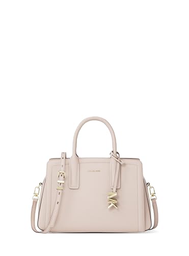 Michael Kors Laila Small Satchel, Gold-Tone Hardware/Embossed Goat Leather/Soft Pink