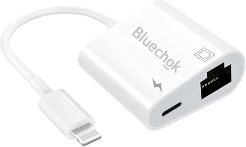 Adaptateur réseau LAN Ethernet RJ45 noir haute vitesse pour iPad et iOS 10.0 plus