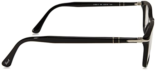 Persol Po3189V Rectangular Prescription Eyewear Frames, Black/Demo Lens, 55 Mm #TOP2