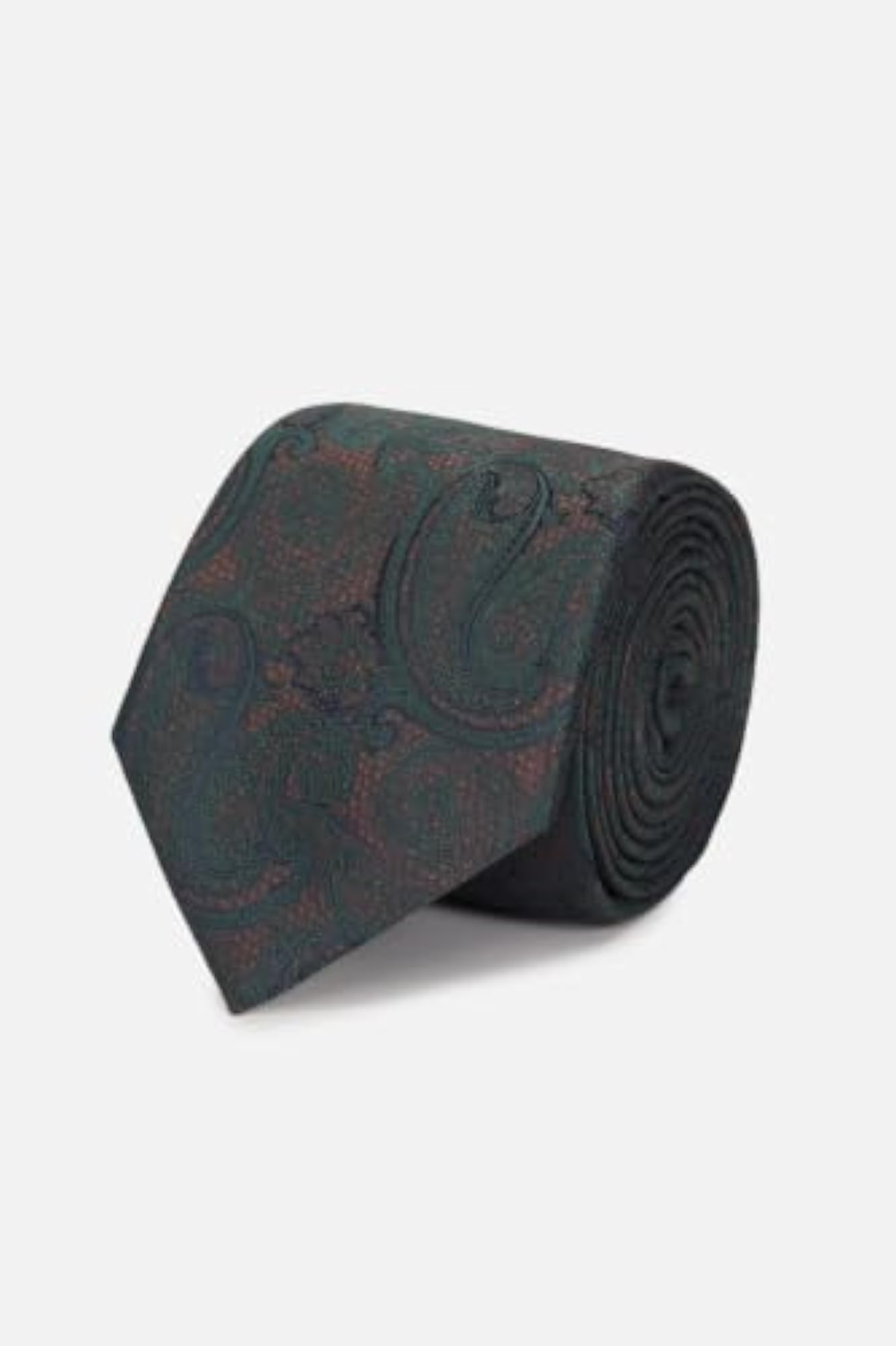 Men's Green Party Tie with Pocket Square and Lapel Pin