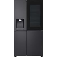 LG GSXE91EVAD InstaView American Style Smart Fridge Freezer - Black Steel