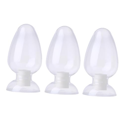LIFKOME Smooth Glass Conical Sample Bottles 125ml Display Plug for Lab Research