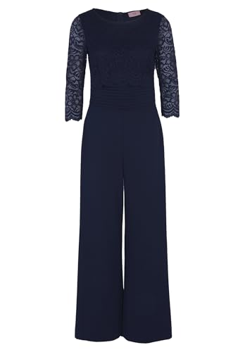 Vera Mont Damen Jumpsuit mit Spitze 40, Night Sky