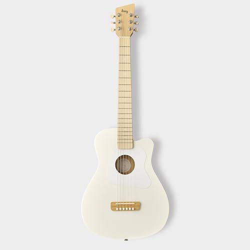Image of Loog Pro 6 Acoustic kids real guitar for Beginners Compact size Ages 9+ Learning app and Lessons included