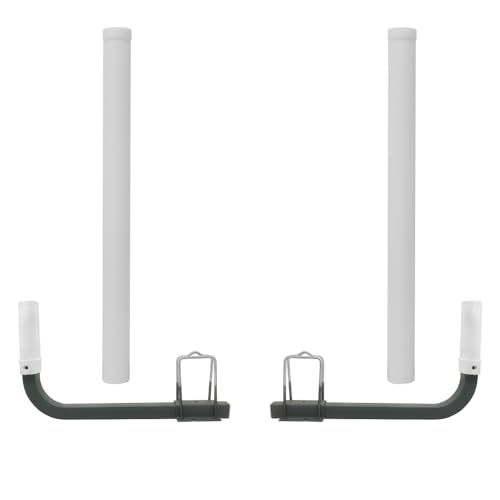 Sebnux Galvanized Steel Boat Trailer Guide with PVC Pipes for Ski Boat Fishing Boat, Sailboat Trailer 40 Inches (White 48Inch)