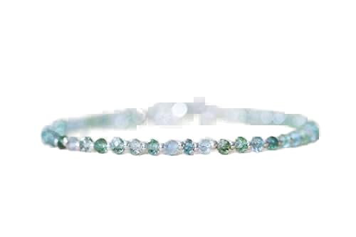 Bracelet tourmaline verte fermoir plaqué argent fini les bijoux ternes qui manquent d'éclat