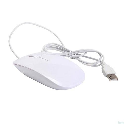 USB 3.0 Wired Slim Optical Mouse, 2.4GHz 3-Button 1600 DPI Ultra Slim For Computer, Windows PC, Desktop, Laptop Gaming Accessories (Simple Mice, White)