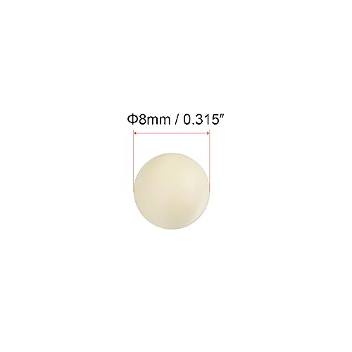 sourcing map 5Stk PA Nylon Solid Plastik Bälle 8mm G3 Präzision Lager Kugel