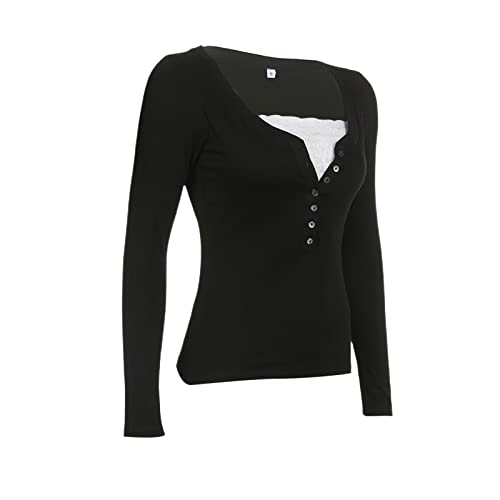 Women Y2k Fairy Grunge Graphic Tees Vintage Long Sleeve T Shirts Aesthetic Blouses Teen Girls Slim Fit Fall Tops (Vintage# Black, S)4