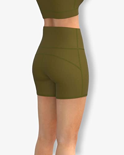 Image of Sfytt Women's 6 inch High Waist Biker Shorts - Workout Yoga Running Gym Compression Spandex Booty Shorts - Polyester Exercise