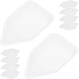 SEWACC 10 Stk Teiliges Kunststoff Wägetablett Wiederverwendbare Labor Wägeplatten für Pulver Leichte Kompakte Wägeschalen mit Einzigartiger Form Praktische und Präzise Waageschalen für