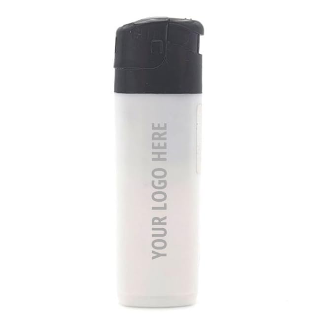 Elite Brands USA Customizable Electronic Lighters Wholesale Bulk Pack Logo Print on Electronic Lighters WHITE-1000PCS