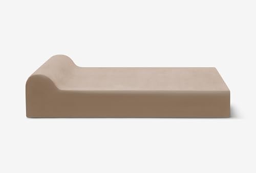 Barker Beds Large Orthopedic Dog Bed - 7" Pillow Top with Headrest - 50-70 lbs - Memory Foam for Joint Pain & Arthritis - Vet Recommended, Washable Cover - Made in USA - 48"x30"x7" - Khaki by Big Barker - Image 3