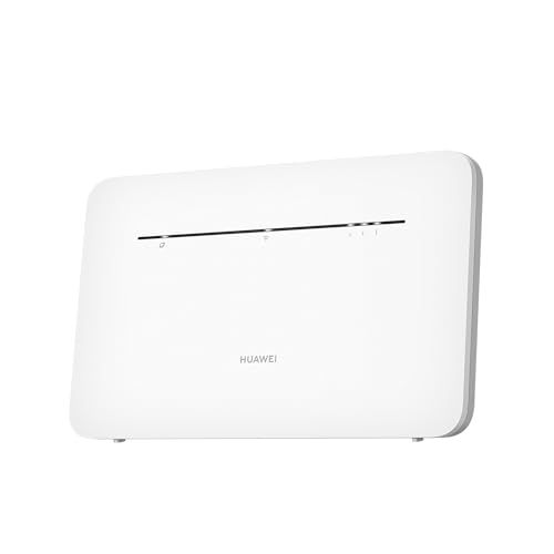 HUAWEI 4G CPE 3[New], SIM LTE Router, Cat 7, DL 300 Mbit/s/UL 100 Mbit/s, 5 GHz WLAN 864 Mbit/s, 4 GE-Anschlüsse, Gleichzeitiger Anschluss von 64 Geräten, Visualisiertes intelligentes Management