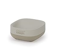 Joseph Joseph Bathroom Slim, Compact, Space Saving Soap Dish Holder, non-slip base - Ecru