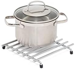 simplywire  Trivet  Heat Resistant  Kitchen Worktop Protector  Square - Chrome