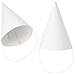 Bright Creations Party Hats Blank White Cone - 50 Count, 6 in, Pre-strung Elastic - Birthday Hats & Celebration Decor
