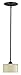 Murray Feiss P1098GBZ One-Light Fusion Collection Mini Pendant, Grecian Bronze with Amber Ribbed Glass Shade