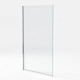 Royalty Fixed Shower Screen - 36' x 78' Frameless 3/8' Clear Tempered Glass Panel with Hardware - Easy Clean Smart Guard Coating - Minimalist Modern Design for Bathroom - Chrome
