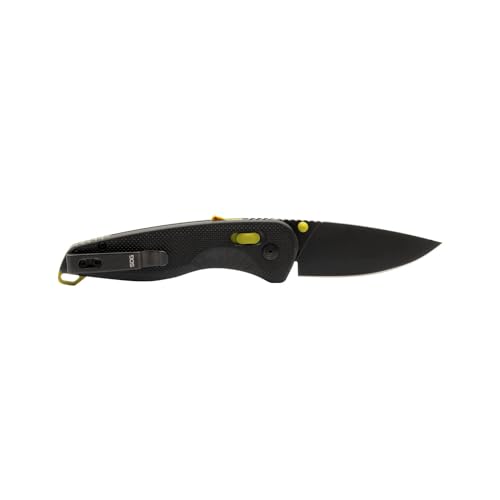 SOG Aegis AT Ambidextrous Outdoor Pocket Easy to Carry Folding Knives | CRYO D2 Stainless Steel Blade | AT-XR Lock, Black/Moss - Image 5