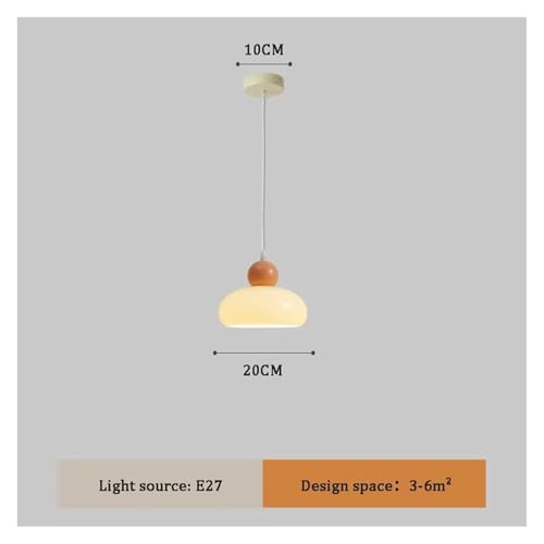 Lustre en verre jaune clair pour chambre et salon