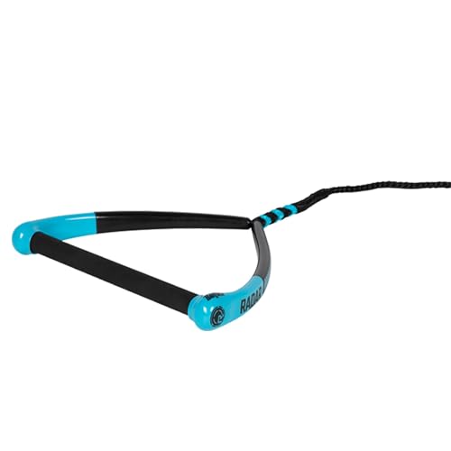 RADAR Control BarLock Team Water Ski Handle - 13 Inch Length Handle with Non-Rotating Grip, Pre-Stretched Rope, 1.0 in. Diameter - Blue/Black (216042)