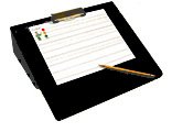 Affordable Handwriting Slantboard with Low Profile Clip - Will not interfer. Great Occupational Therapy Handwriting Tool