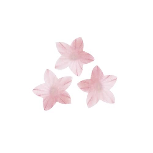 Dekora - Caja de 400 Mini Flores de Oblea Rosas para Decorar - Flores Comestibles para Tartas - Decoración Tarta Cumpleaños de Oblea - Colores Surtidos - 2 cm