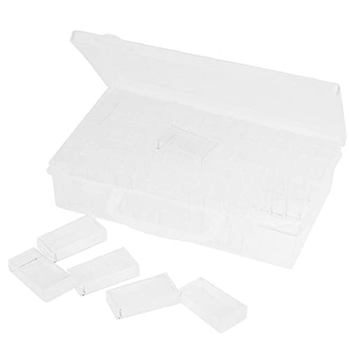 Caja de diamantes ajustable con 64 rejas para organizar pedrería de costura y cuentas craft 2